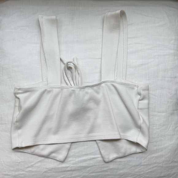 White Tie Crop Top - Picture 4 of 4